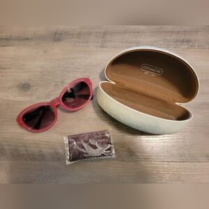 Coach Pink Sunglasses with Case
